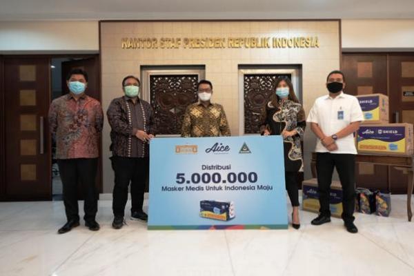 Aice, KSP, dan GP Ansor Rilis Gerakan Lima Juta Masker