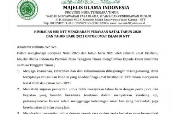 MUI NTT Himbau Umat Islam di NTT Jaga Keharmonisan