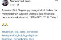 Sebut ASN Pengecut, Status Kadis PMD Sulawesi Barat Viral di Facebook
