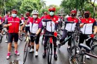 Ajak Wartawan Hidup Sehat, PDIP Gelar Gowes Bareng GBK-Monas
