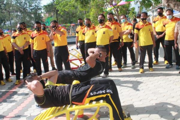  Kapolda NTT Lengkapi Fasilitas Taman dan Fitnes Outdoor di Mapolda