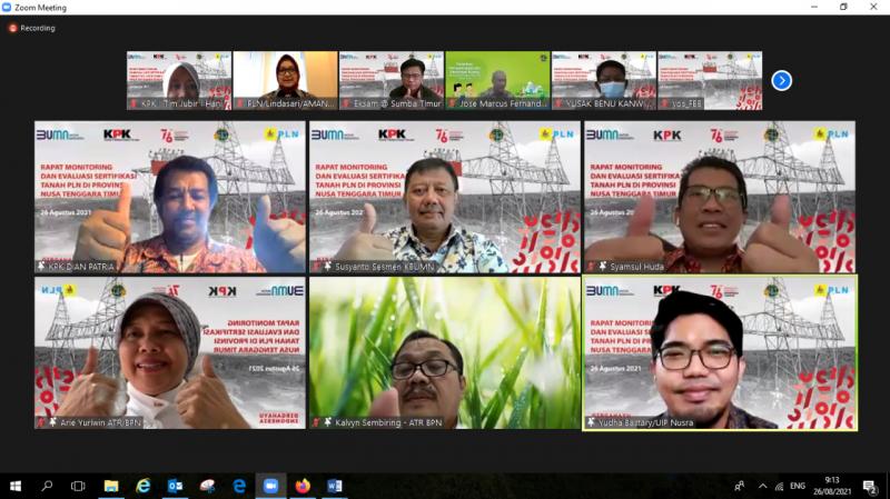 KPK Dorong Akselerasi Sertifikasi Aset Tanah PLN di Provinsi NTT