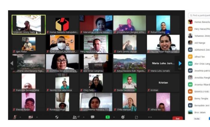  Melalui Lejong Ngopi, Bawaslu Manggarai Diskusi Daring Bersama Bawaslu RI