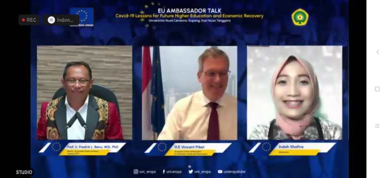 Duta Besar Uni Eropa dan Undana Bahas Pendidikan dan Ekonomi akibat Covid-19