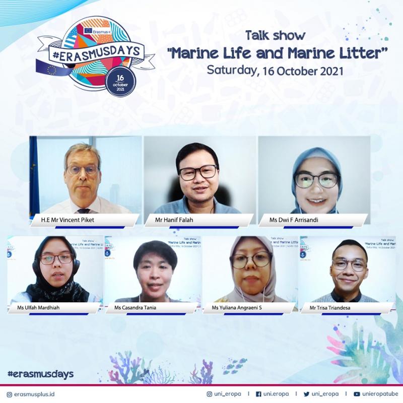 Erasmus Days 2021: Alumni Erasmus Indonesia Ajak Generasi Muda Hindari Sampah Laut  