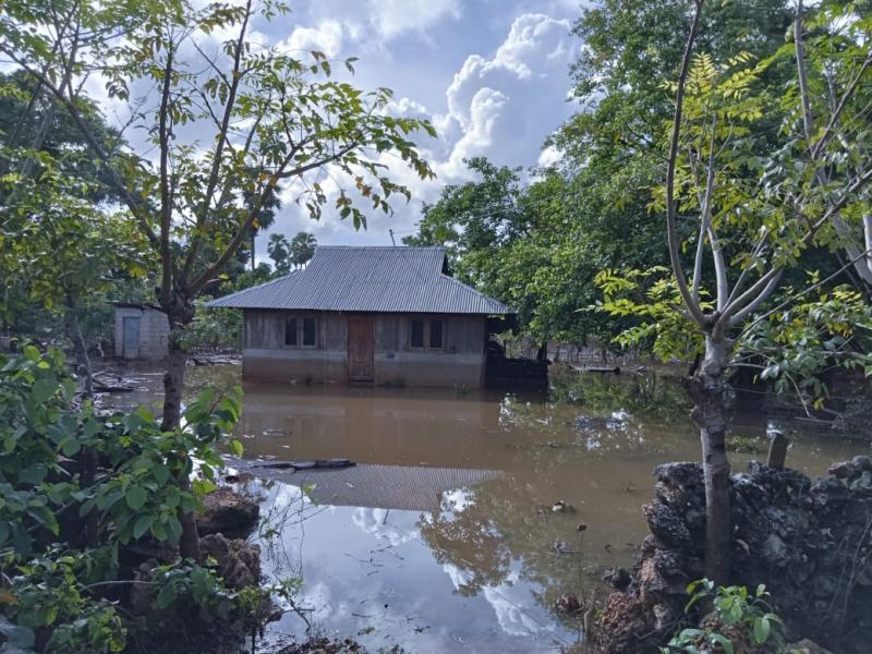  Curah Hujan Tinggi, Puluhan Rumah Warga di Rote Ndao Terendam Banjir