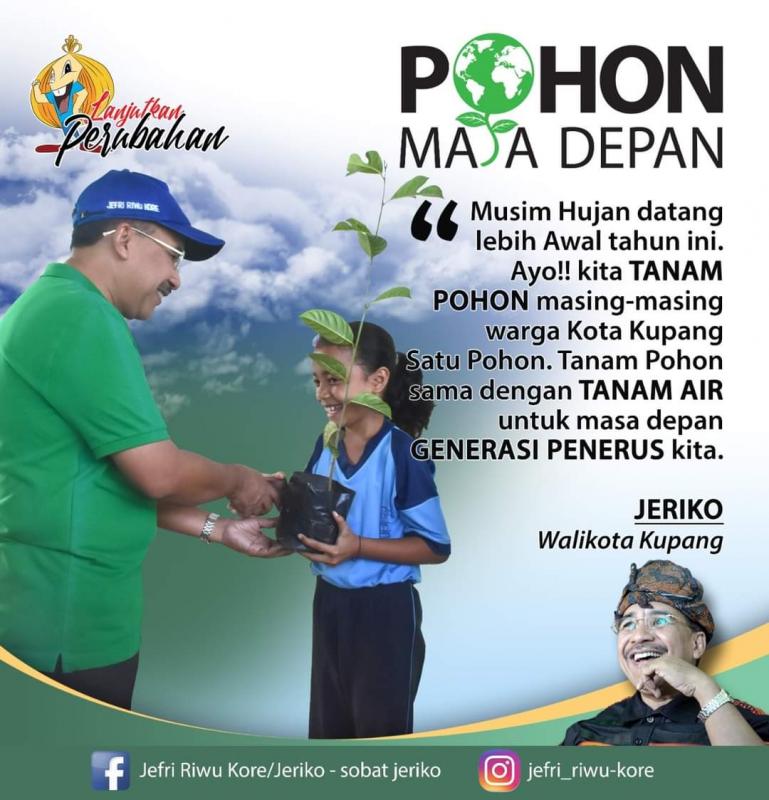  Wali Kota Kupang Imbau Masyarakat Tanam Pohon dan Buat Lubang Resapan Air 