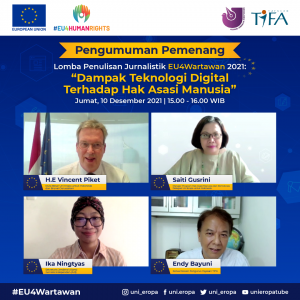 Uni Eropa, AJI dan TIFA Umumkan Pemenang Lomba Penulisan Jurnalistik EU4Wartawan 2021