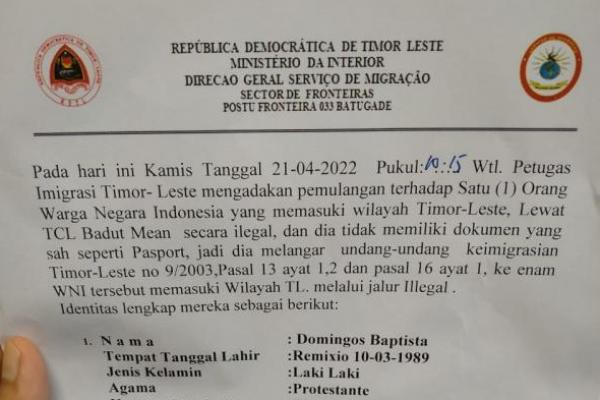 Seorang Pendeta WNI Dideportasi dari Timor Leste
