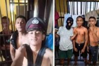 Viral, Tahanan Polres Ende Selfie di Depan Sel Pakai Topi Polisi 