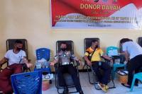 Jelang HUT Lalulintas, TNI dan Polri di Kupang Sumbang Puluhan Kantong Darah