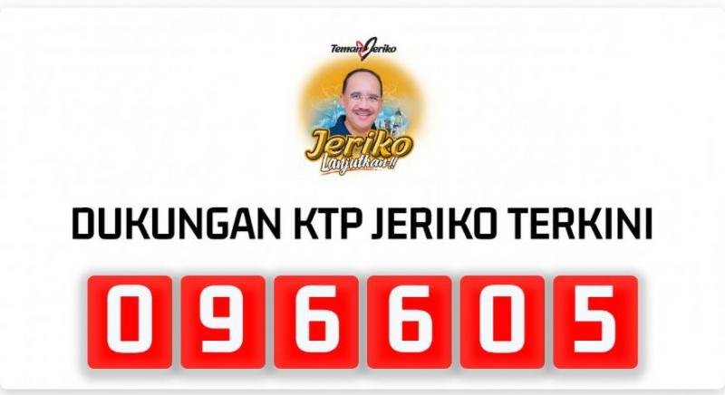 Syarat KPU Hanya 21.432 KTP, Jeriko Sudah Kantongi 96.605 KTP