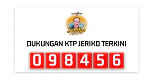 Makin Mendekati 100.000, Dukungan untuk Jeriko Sudah 98.456 KTP