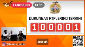 Terbukti! Didominasi Kaum Milenial, Dukungan untuk Jeriko Tembus100.000 KTP