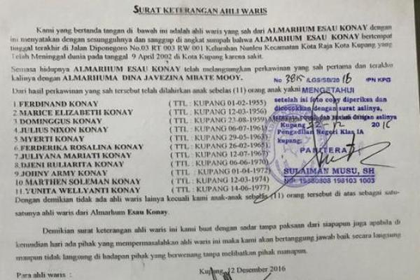 Polda NTT diminta melanjutkan proses hukum atas kasus dugaan memberikan keterangan palsu dengan terlapor Elisabeth Konay. Pasalnya, kasus yang dilaporkan sejak 2019 silam belum juga menunjukkan titik terang alias ditingkatkan ke tahap penyidikan.