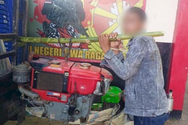 Pencuri Traktor dan Mesin Perontok Padi Dibekuk Polres Manggarai Barat