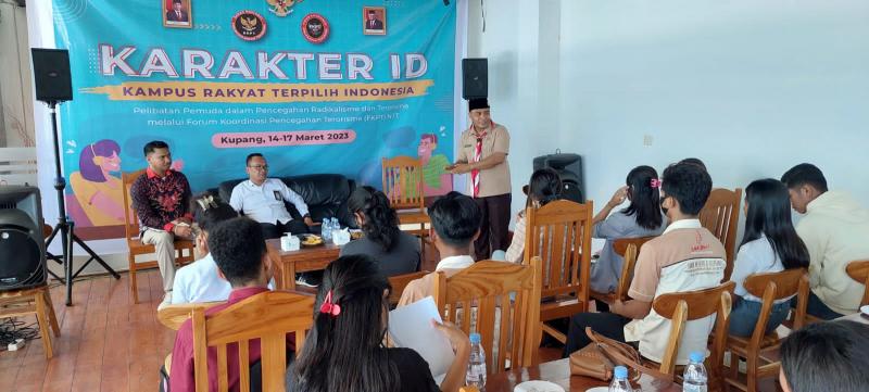 Badan Nasional Penanggulangan Terorisme (BNPT) RI melalui Forum Koordinasi Pencegahan Terorisme (FKPT) NTT menggelar Karakter ID (Kampus rakyat terpilih Indonesia). Kegiatan ini mengusung tema 