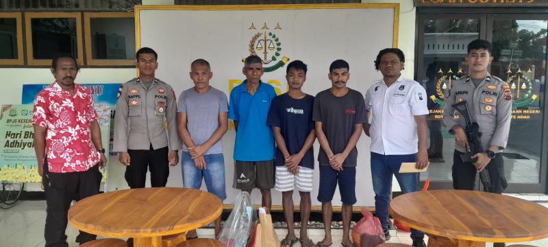  Berkas Perkara Lengkap, 4 Pelaku Pencurian Ternak di Rote Ndao Dilimpahkan ke Jaksa