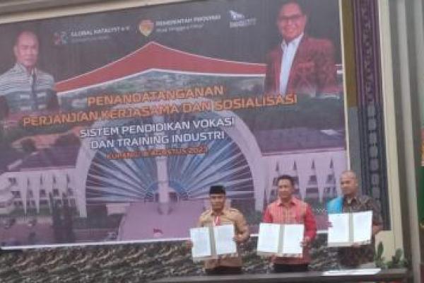 Bank NTT-Dikbud NTT dan PT Global Katalyst Teken PKS Program Pendidikan ke Jerman