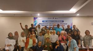 Peserta Focus Group Discussion (FGD) bersama asosiasi advokat dan jurnalis, pada tanggal 13-14 September 2023 di Jakarta yang diselenggarakan Aliansi Jurnalis Independen (AJI) Indonesia atas dukungan USAID MEDIA dan Internews.