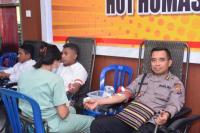 Sumbang  81 Kantong Darah Lewat Aksi Donor Darah di HUT 72 Humas Polri