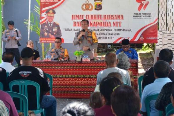 Begini Harapan Wakapolda NTT Saat Jumat CUrhat Bersama Warga Kelurahan Oetete