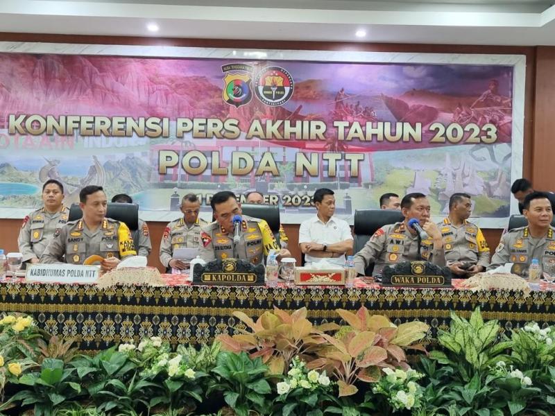 Polda NTT Rilis Gangguan Kamtibmas di NTT tSelama 2023, Naik 10,71 persen