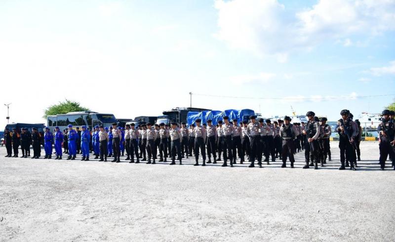 Bantu Korban Erupsi Gunung Lewotobi, Polda NTT Kirim 161 Personil ke Flotim