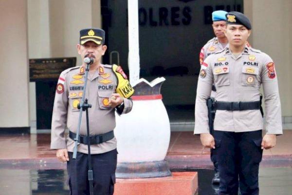 Kapolres Belu, AKBP Richo Nataldo Devallas Simanjuntak, SIK. menetapkan aturan tegas bagi anggota Polri yang bertugas saat Pemilu 14 Februari 2024 mendatang.