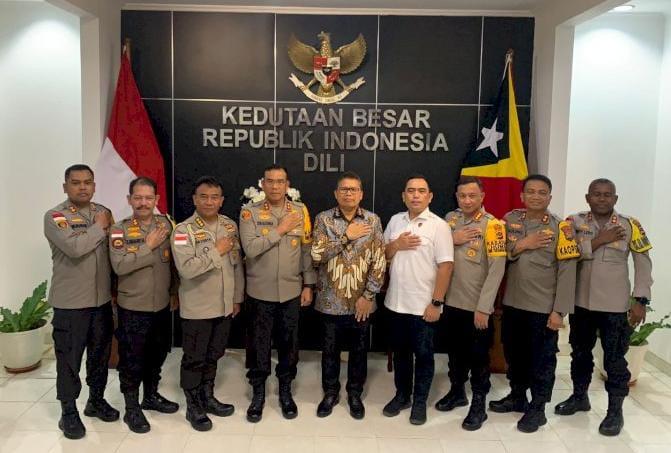 Kapolda NTT, Irjen Pol. Daniel Tahi Monang Silitonga berkunjung ke negara tetangga Timor Leste, Selasa (26/3/2024).  