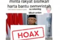 (Hoaks): Kas Negara Menipis Ma`ruf Amin Minta Rakyat Sisihkan Harta Bantu Pemerintah