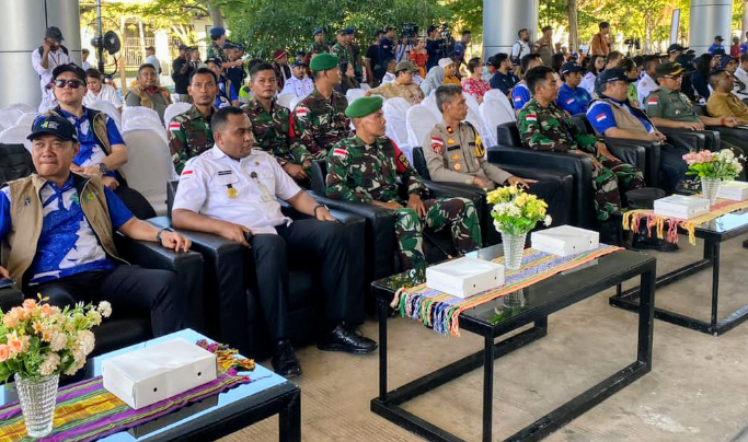 Kemenkes gelar simulasi penanggulangan kejadian berpotensi wabah di PLBN Motaain, Kabupaten Belu perbatasan RI-RDTL, Rabu (15/5/2024) 