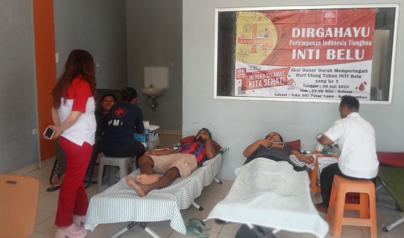 Rayakan HUT ke-1, Perhimpunan Inti Belu Gelar Baksos Donor Darah