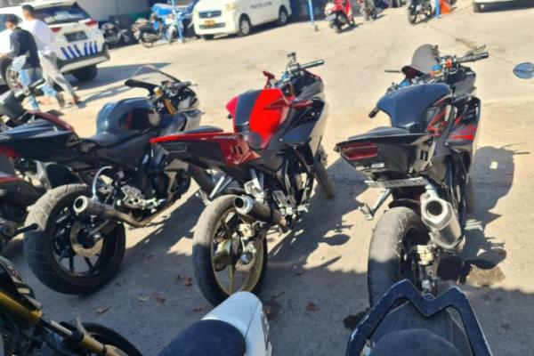Tiga Sepeda Motor Siswa SMA Negeri 3 Kupang Kena Tilang Gegara Pakai Knalpot Brong