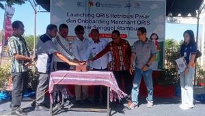 Bank Indonesia Launching QRIS Retribusi Pasar dan Onboarding Merchant QRIS Pasar Senggol Atambua, Kabupaten Belu perbatasan RI-RDTL, Jumat (9/8/2024).