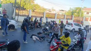 Lakalantas Maut di Jalan Timor Raya, Scoopy vs Revo Akibatkan Empat Warga Luka Berat