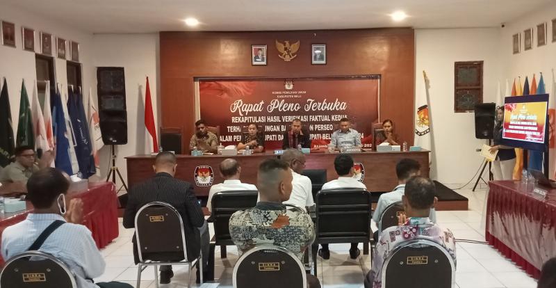Pleno Terbuka, Paket Roman Penuhi Syarat Maju Sebagai Calon Independen di Pilkada Belu 