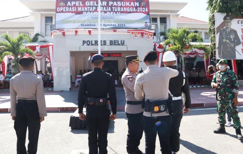 Kapolres Belu Pimpin Apel Gelar Pasukan Operasi Mantap Praja Turangga 2024