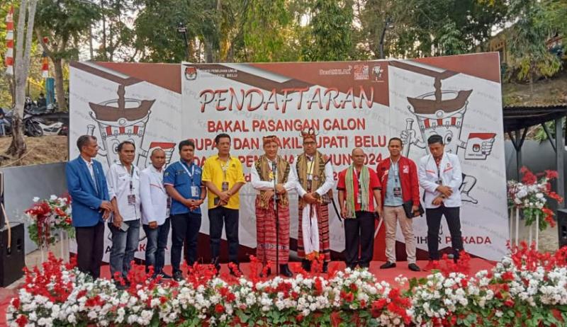 Pilkada 2024, Paket AT-AK Resmi Daftar ke KPU Belu 
