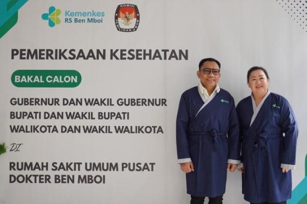 Pasangan bakal Calon Gubernur dan Wakil Gubernur NTT, Yohanis Fransiskus Lema atau Ansy Lema dan Jane Natalia Suryanto (Ansy-Jane) menjalani medical check up di RSUP dr. Ben Mboi, Jumat (30/8) hari ini. Pemeriksaan dilakukan sejak pukul 07.30 wita.