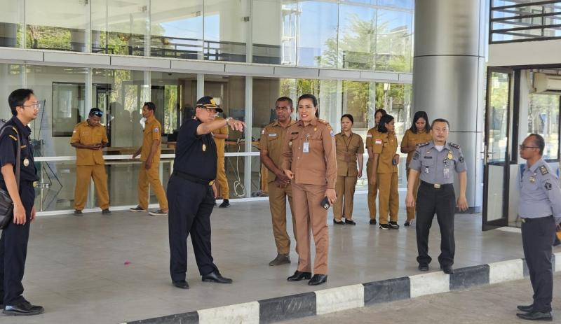 CIQ-BNPP PLBN Motaain Simulasi Pelayanan Jelang Kunjungan Paus Fransiskus ke Dili-Timor Leste 