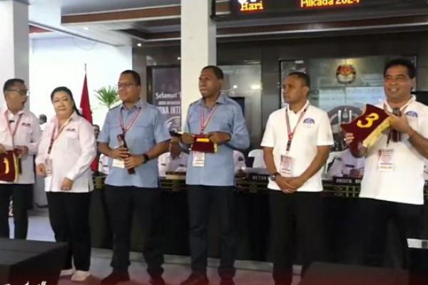 Hasil Pengundian Nomor Urut Pilgub NTT, Ansy-Jane No 1, Melky-Johni No 2 & SPK-Andre No 3