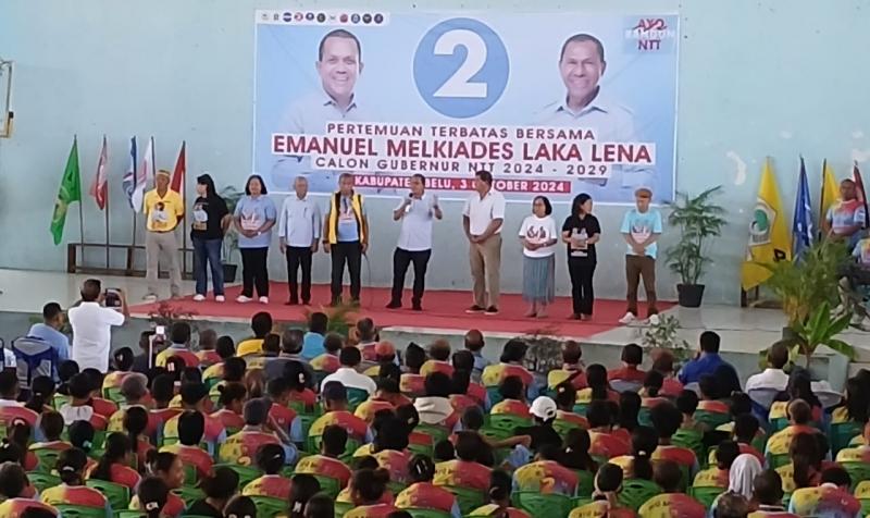 Melki Laka Lena Gaungkan Program Prabowo, Makan Siang Gratis dan Rumah Layak Huni 