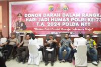 Peringati  HUT ke-73 Humas Polri, Bidang Humas Polda NTT& PMI Sumbang 83 Kantong Darah