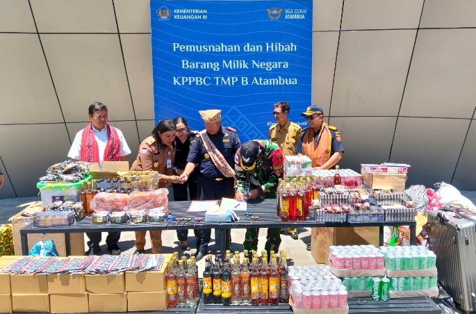 Bea Cukai Atambua Musnahkan Barang Milik Negara Senilai 1 Miliar