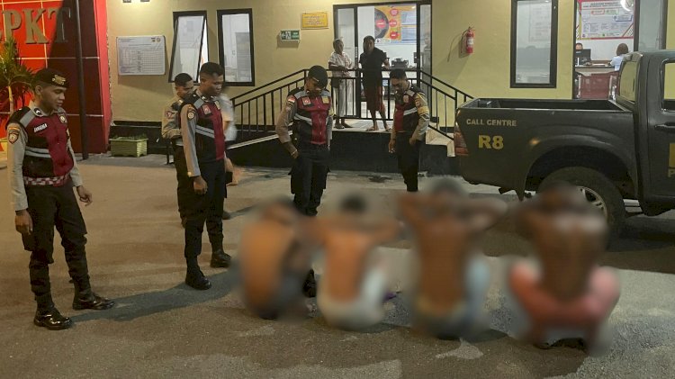 Empat Pemuda Kepergok Pesta Miras dan Palak Warga Oleh Patroli Polresta Kupang