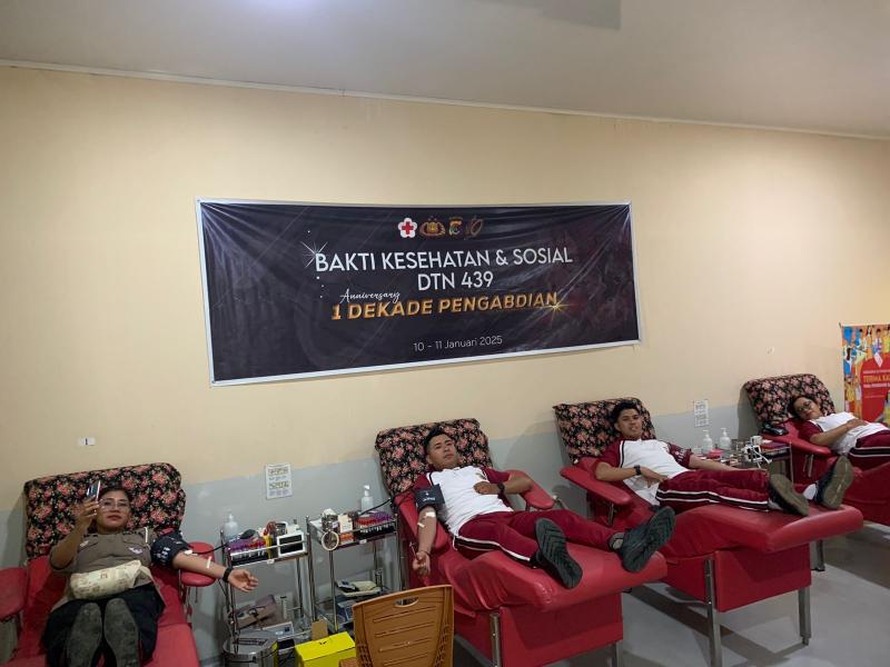 Aksi Sosial Peringati Satu Dekade Polri Angkatan DTN 439 Polda NTT Donor 28 Kantong Darah 