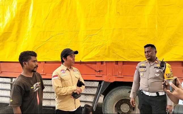 Satlantas Polres Belu Sidak ke Motaain, Truk Eksportir Nakal Akan Ditilang dan Cabut STR 