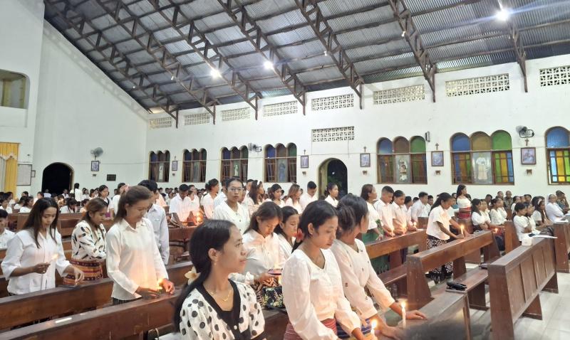 Misa Syukur dan Pelantikan Pengurus OMK Paroki Fatubenao