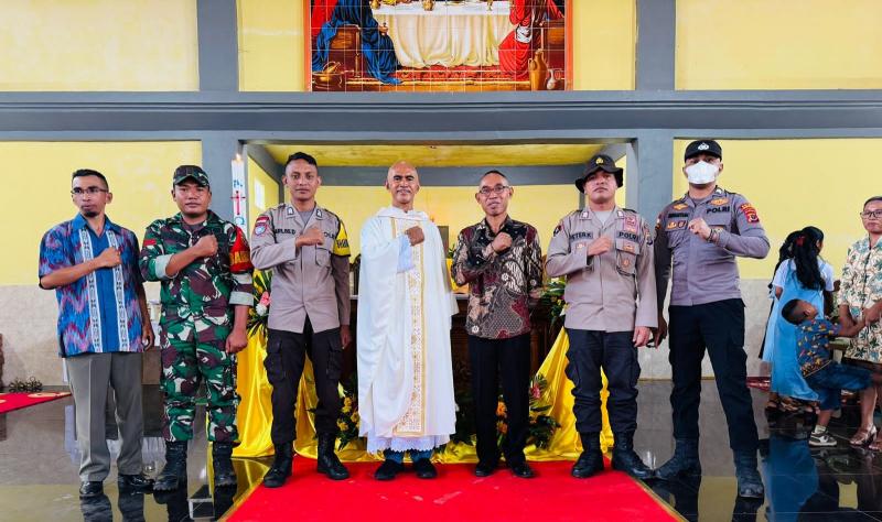 Berikan Rasa Aman, Polisi Perketat Pengamanan Ibadah Paskah di Labuan Bajo